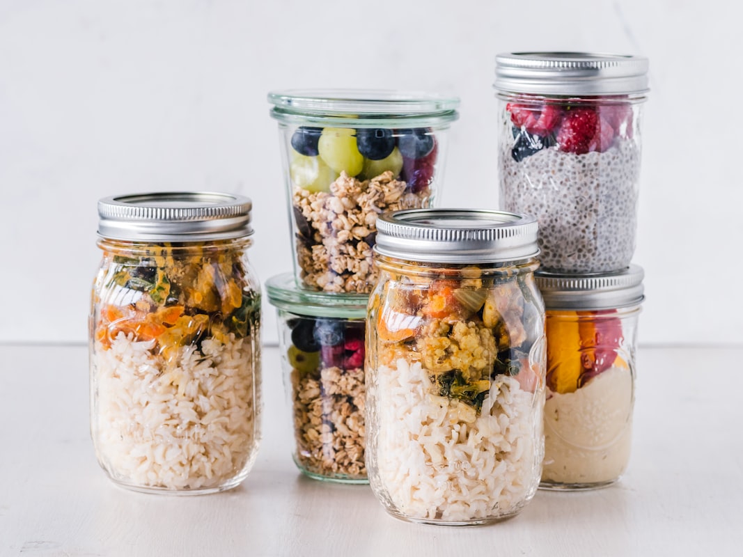 Nutritious balanced meal - healthy eating for weight loss